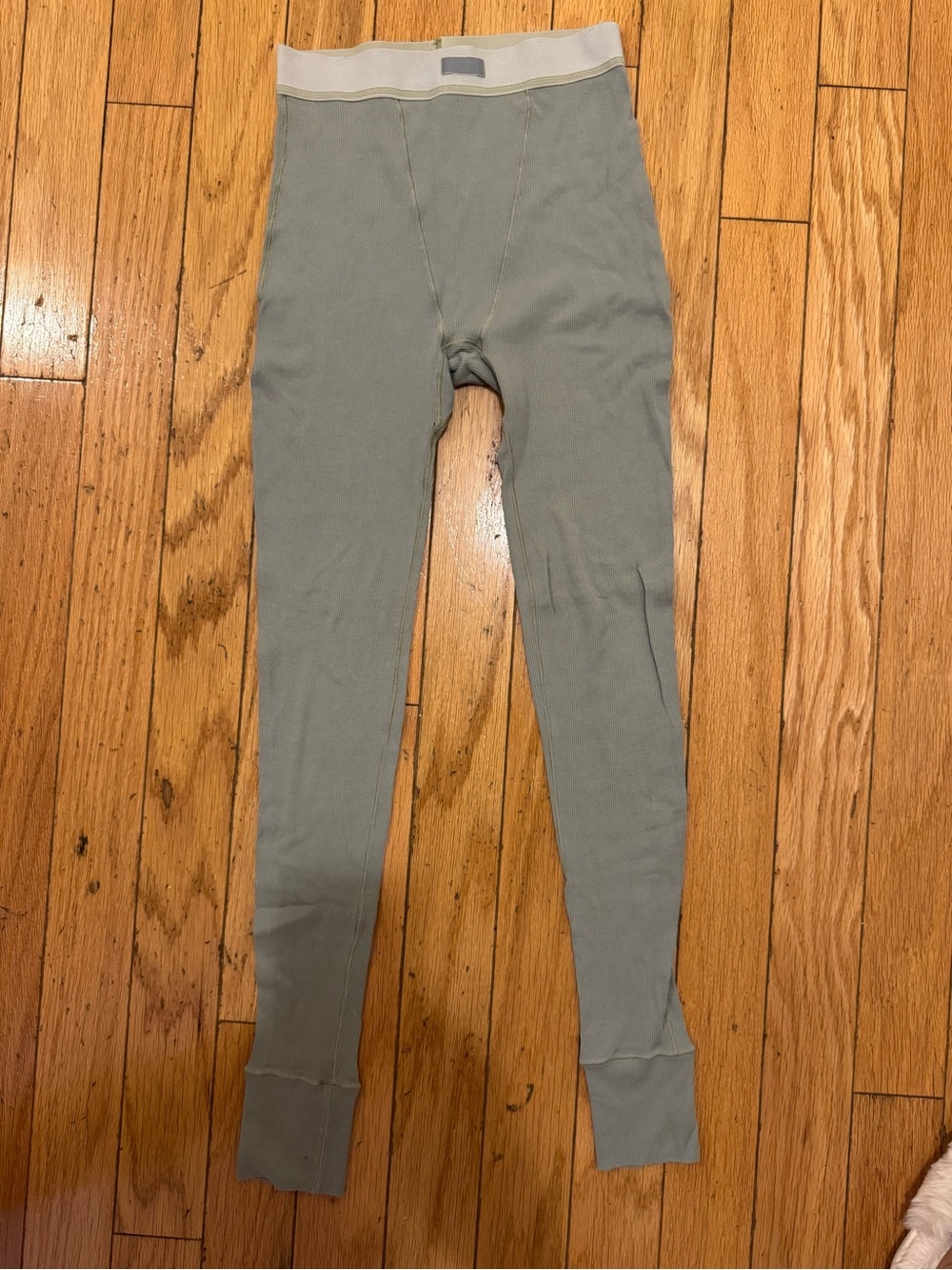 Skims Cotton Rib Leggings - Sage Green